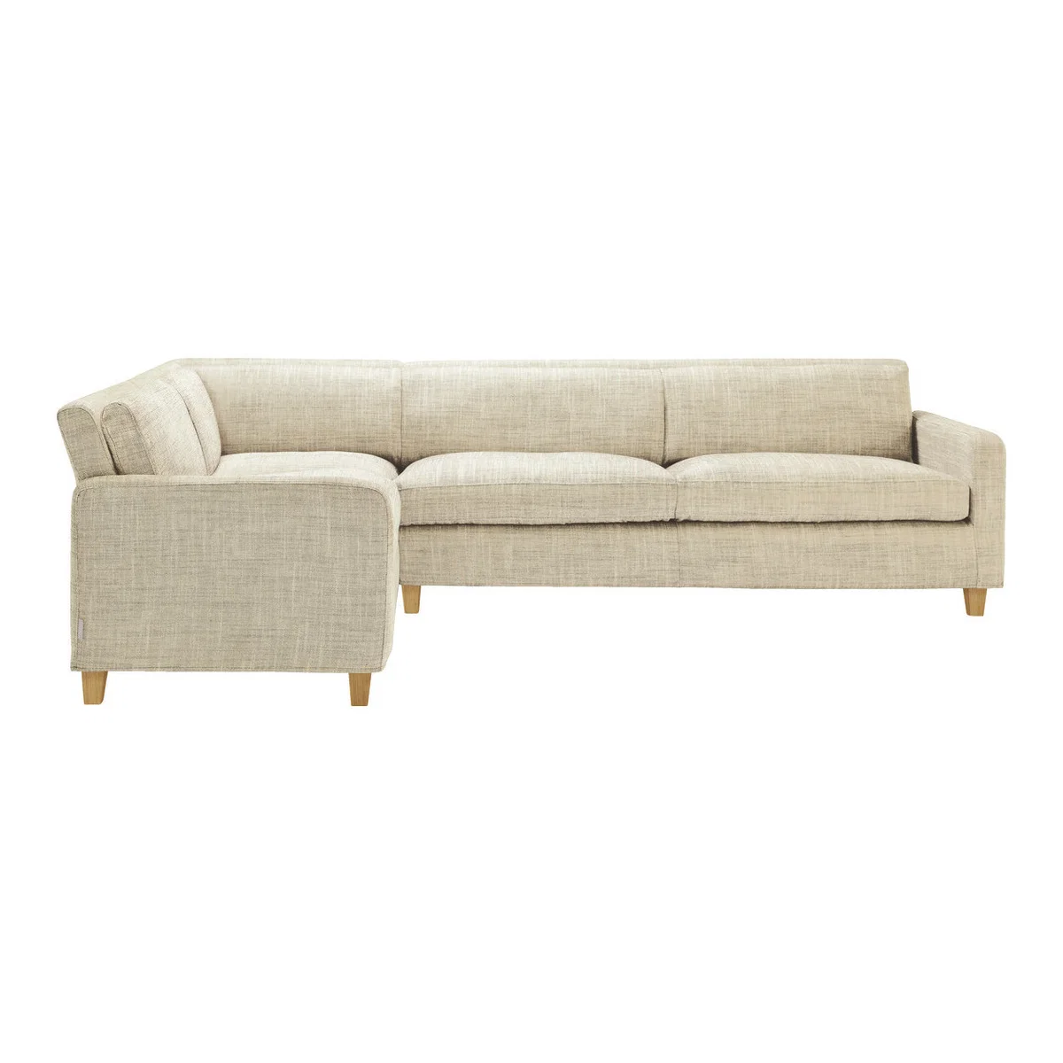 Chester Natural Italian Woven FaBric Right-Arm Corner Sofa, Natural – image 1