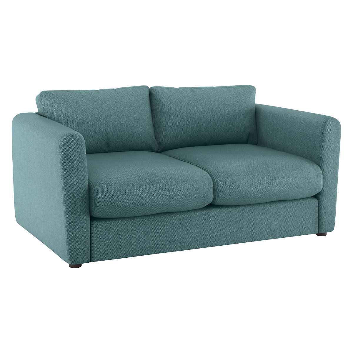 Joshua Teal Blue FaBric 2 Seat Sofa, Blue – image 3