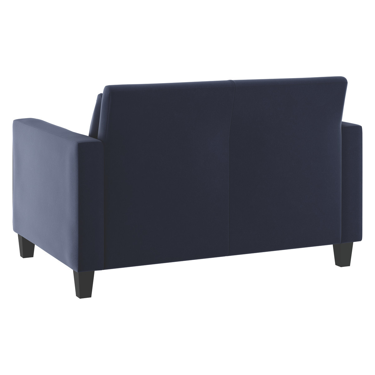 Chester Navy Blue Velvet Compact Sofa, Oak Stained Feet, Dark Blue – image 5