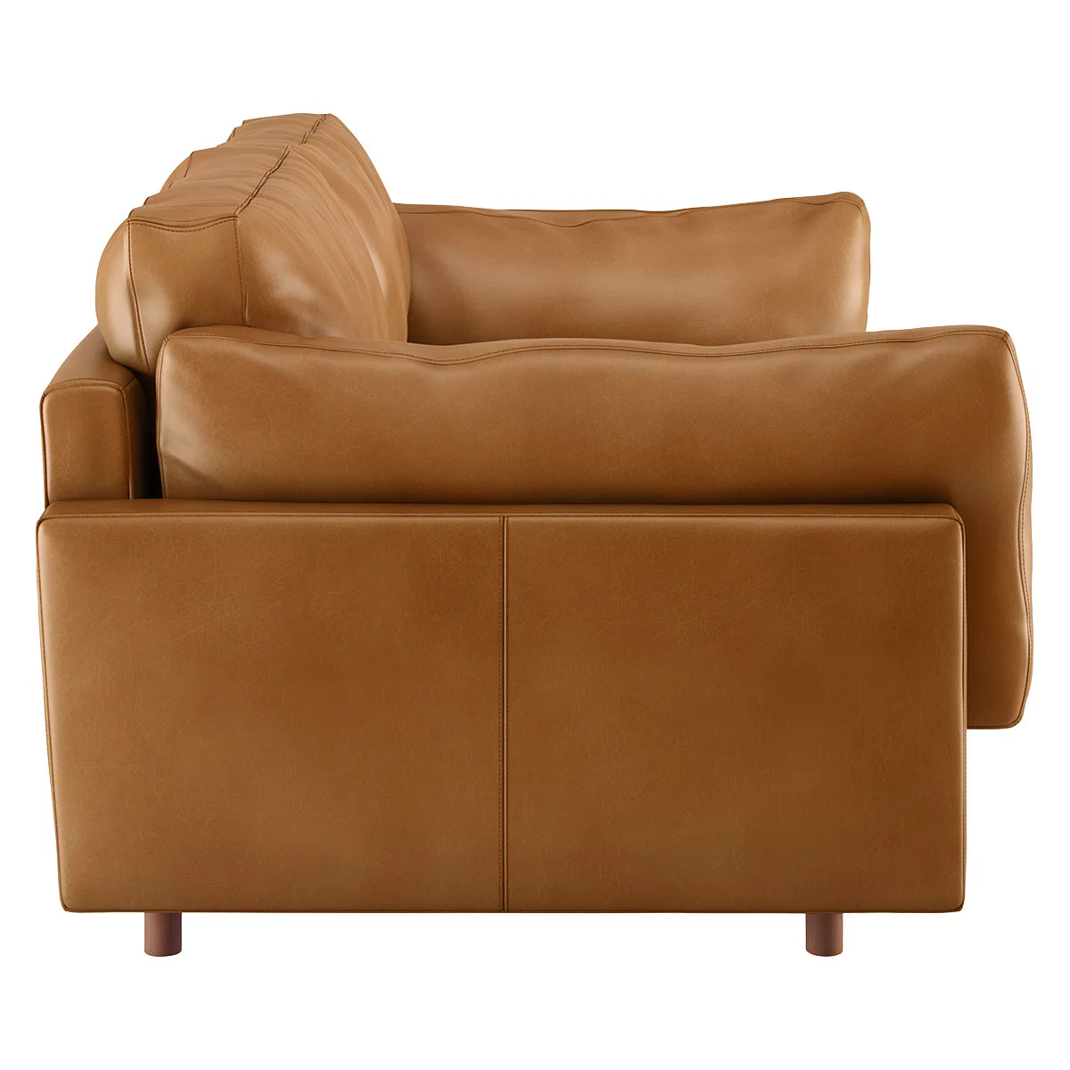 Elkin Mid Tan Leather 3 Seater Sofa, Tan – image 4