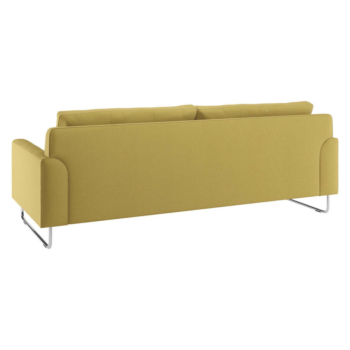 Lyle Yellow Textured FaBric 3 Seater Sofa, Yellow – image 4