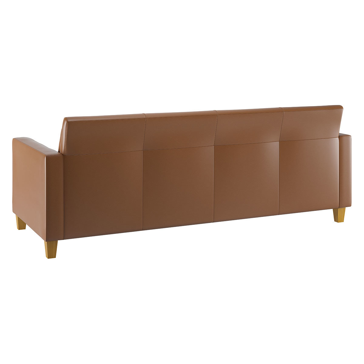 Chester Light Brown 3 Seat Sofa, Oak Feet, Light Brown – image 5
