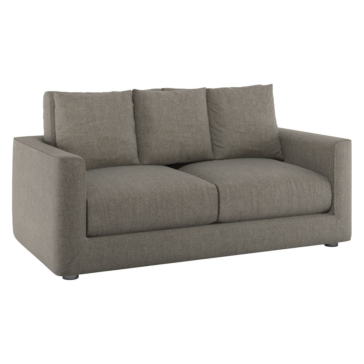 Rupert Black & White Stripey Linen 2 Seat Sofa, Black & White – image 3