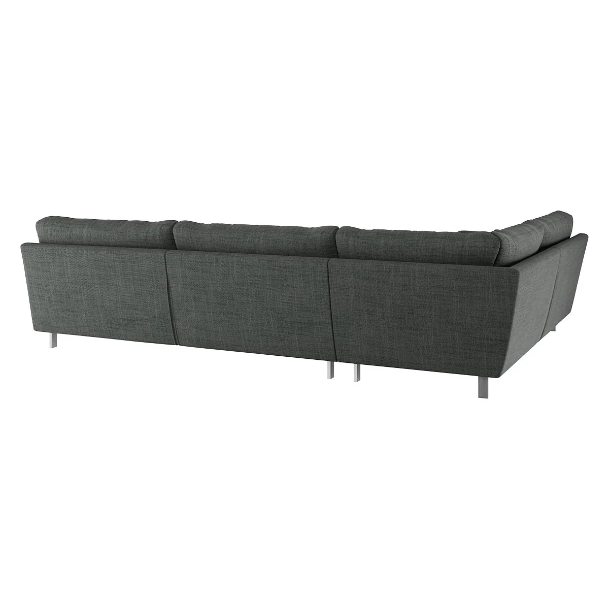 Cuscino Charcoal Grey Italian Woven Left-Arm Corner Sofa, Charcoal – image 5