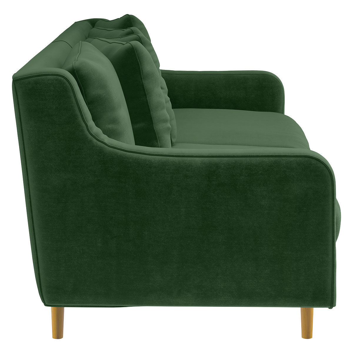 Swift Moss Green Velvet 3 Seater Sofa, Moss Green – image 4