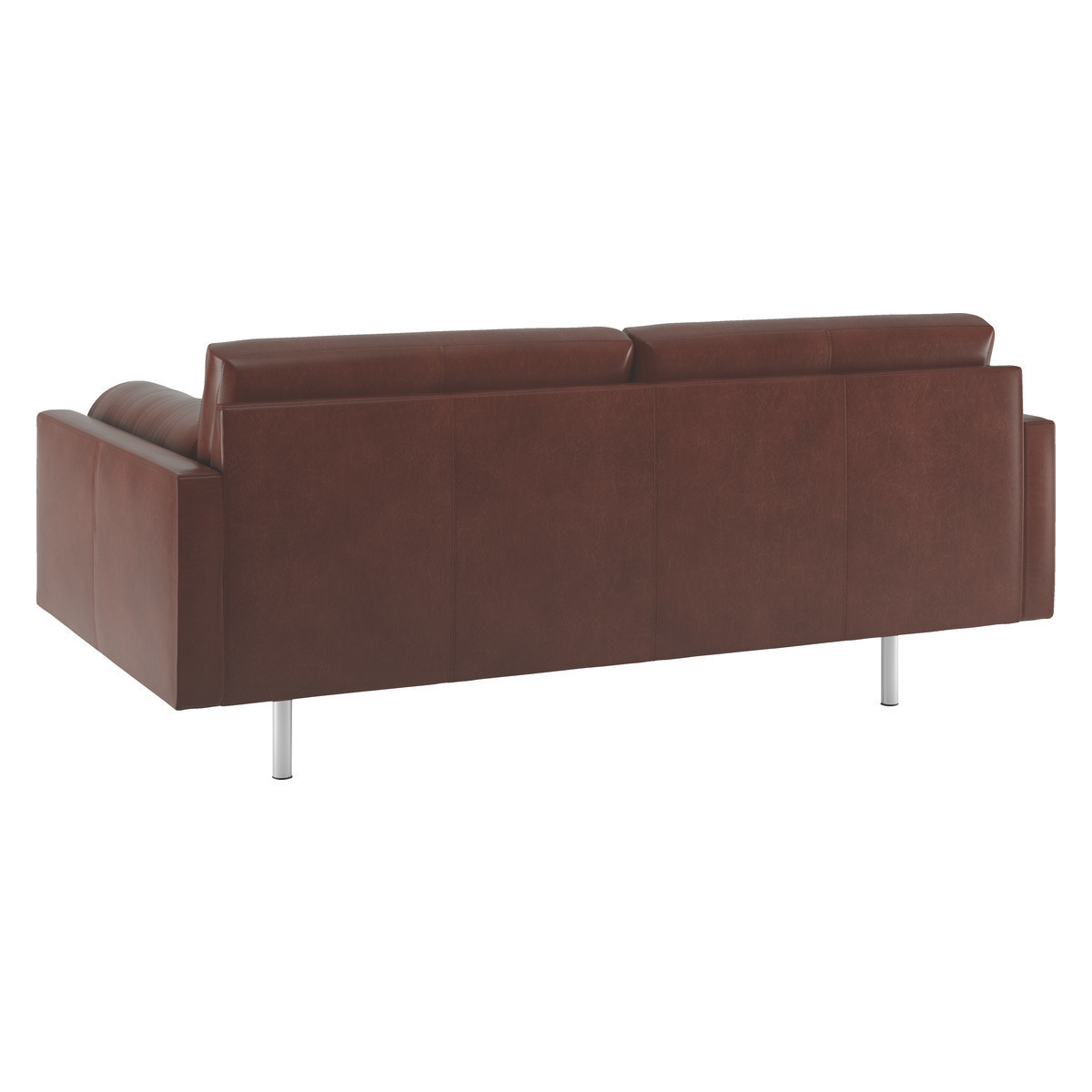 Spencer Tan Leather 2 Seater Sofa, Metal Legs, Tan – image 5