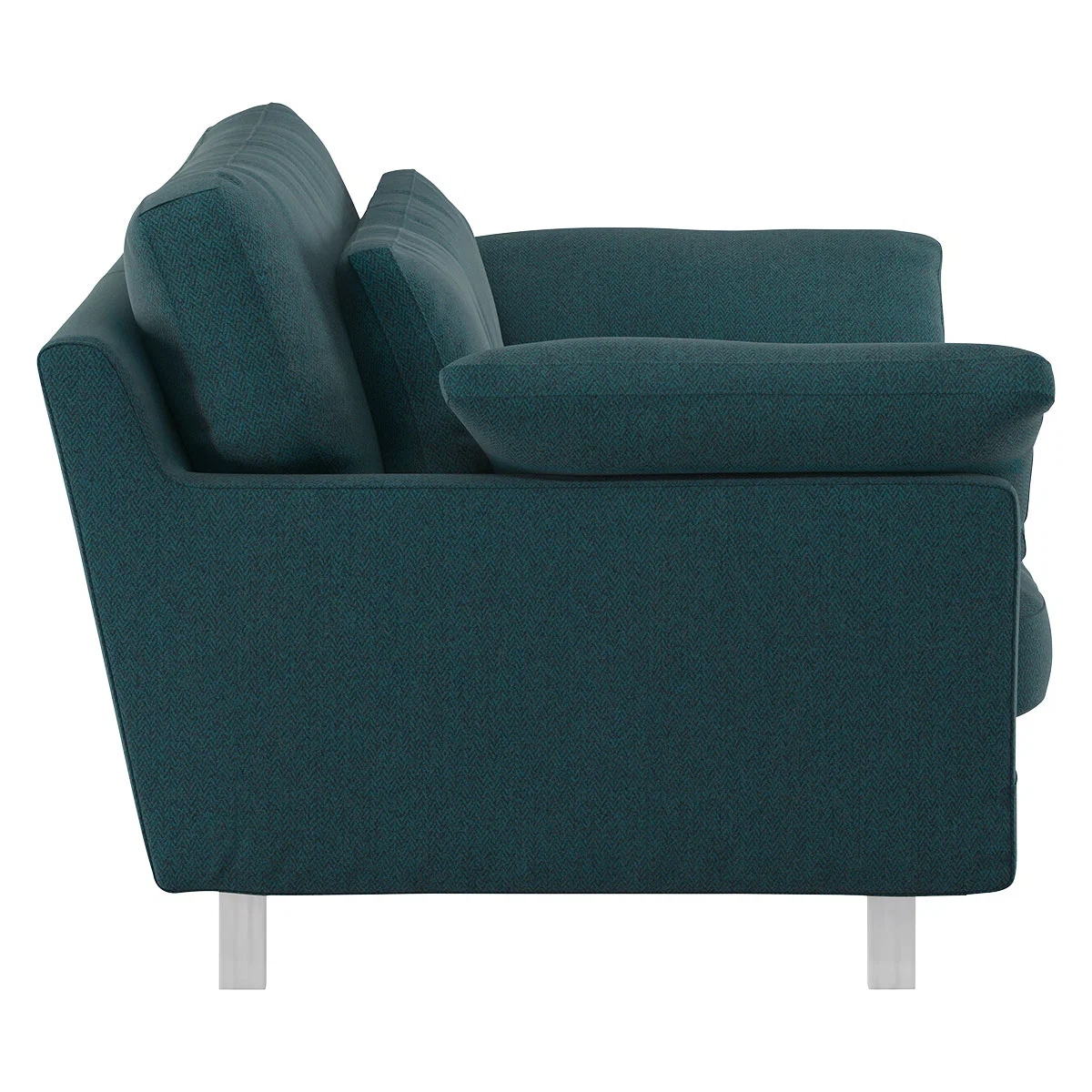 Cuscino Teal Green Herringbone Wool Mix Compact Sofa, Green – image 4