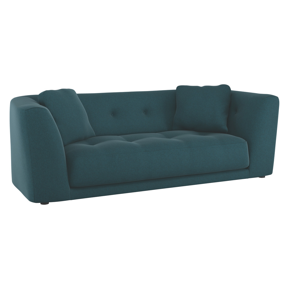 Forde Teal Green Tweed Wool Mix 4 Seat Sofa, Green – image 2
