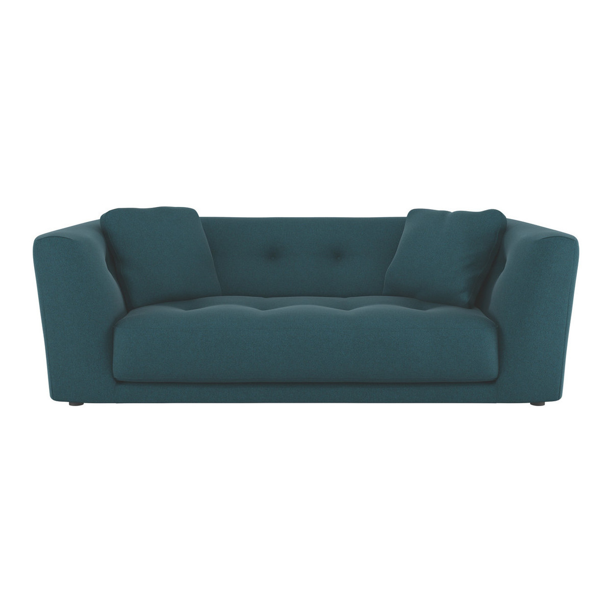 Forde Teal Green Tweed Wool Mix 4 Seat Sofa, Green – image 1