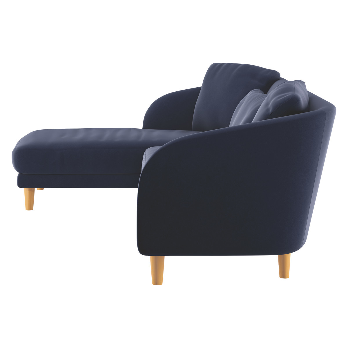 Colby Navy Blue Velvet Left Arm Chaise Sofa, Dark Blue – image 4