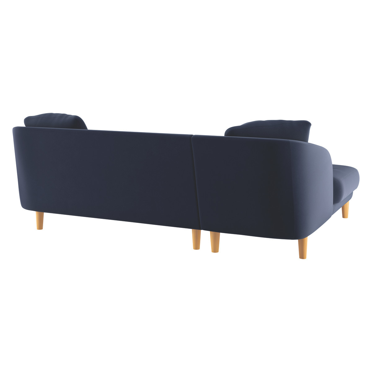 Colby Navy Blue Velvet Left Arm Chaise Sofa, Dark Blue – image 7