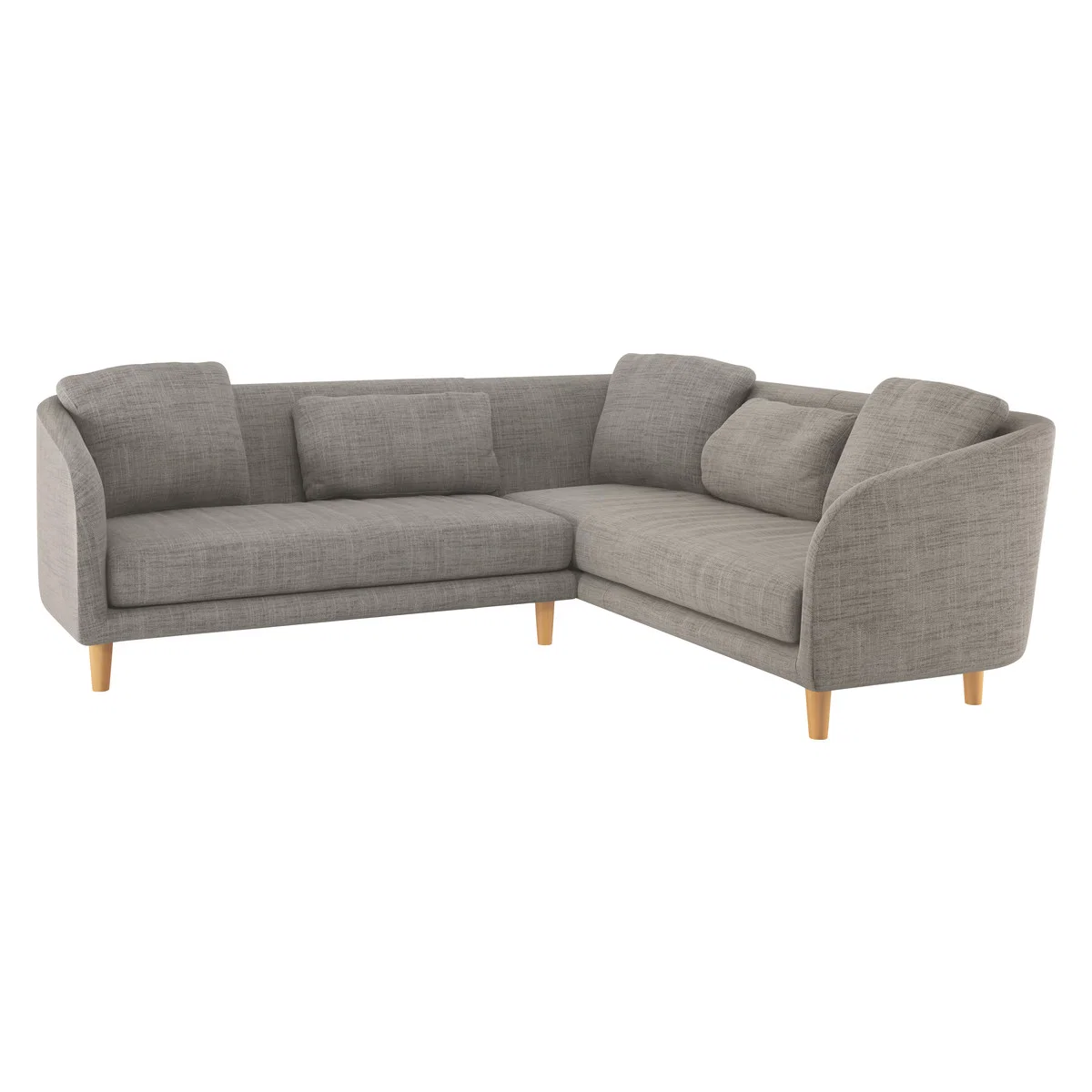 Colby Black And White Italian Woven Left-Arm Corner Sofa, Black And White – image 3
