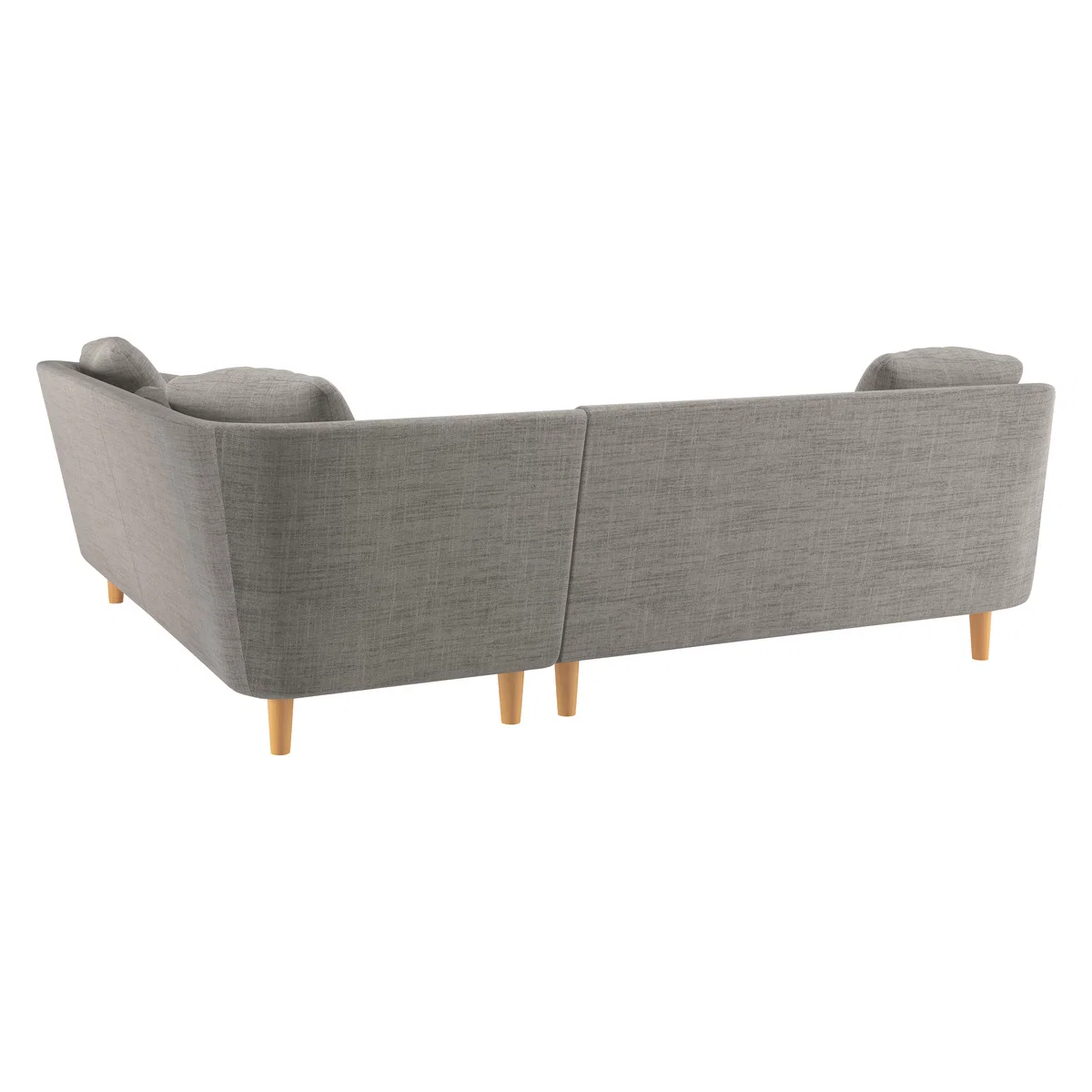 Colby Black And White Italian Woven Left-Arm Corner Sofa, Black And White – image 5