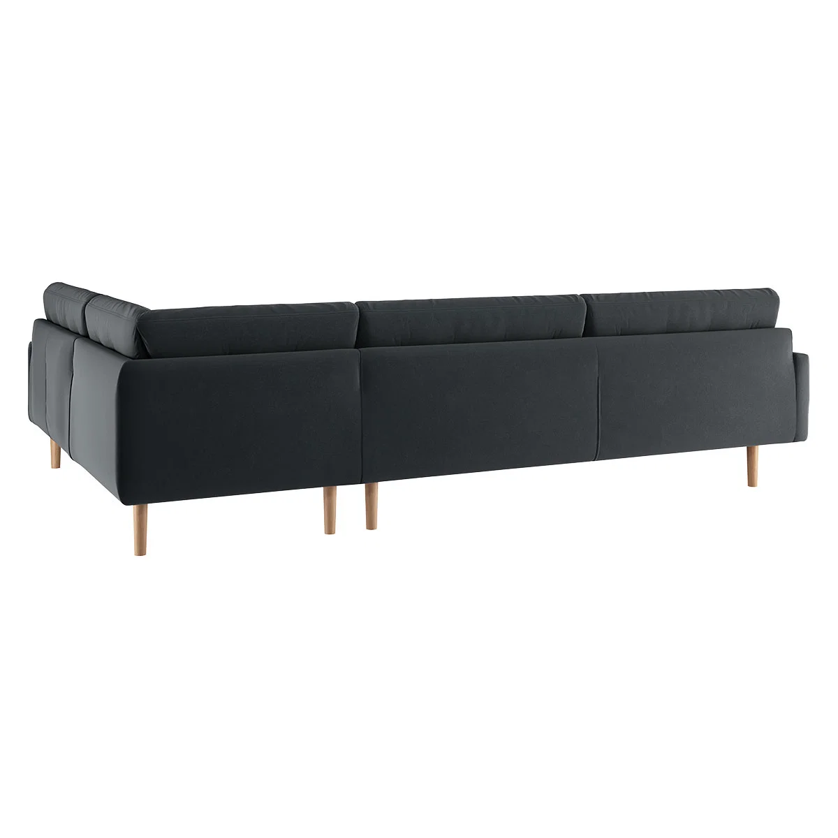 Fenner Dark Grey Velvet Left-Hand 4 Seater Corner Sofa, Grey – image 4