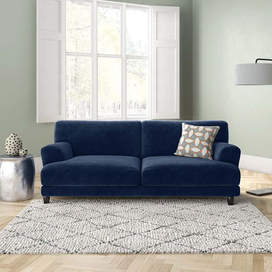 Askem Blue Acor FaBric 3 Seater Sofa, Blue – image 2