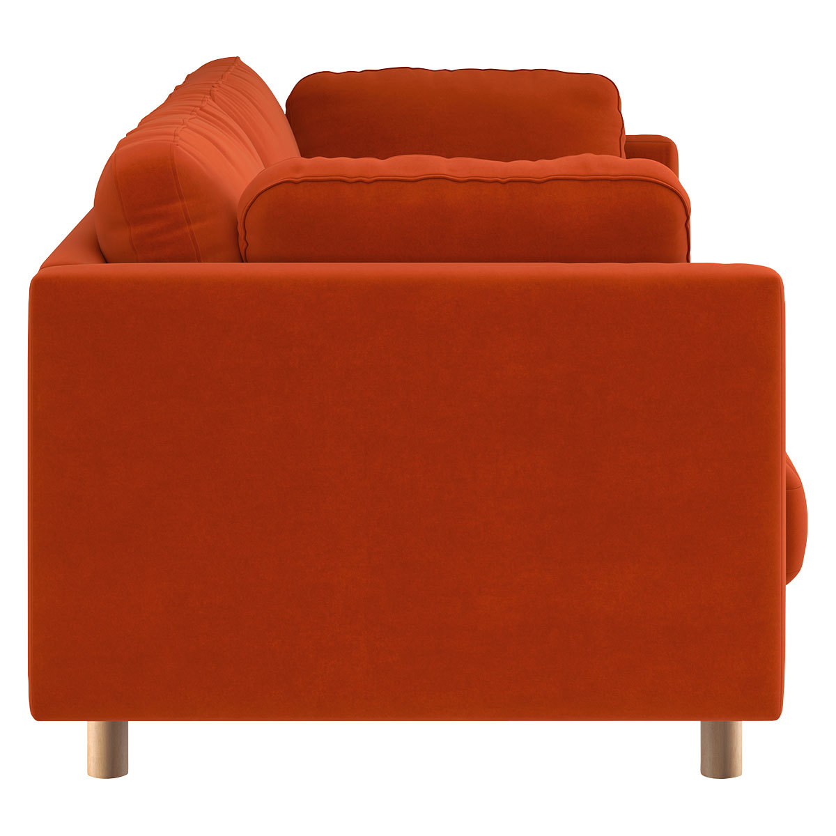Mori Orange Velvet 2 Seater Sofa, Orange – image 4
