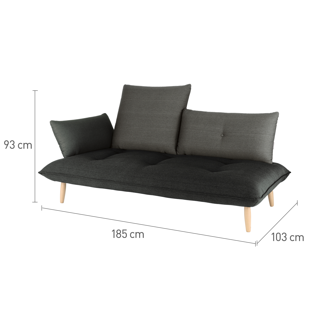 Naoko Blue Left-Arm 3 Seater Sofa, Blue – image 7