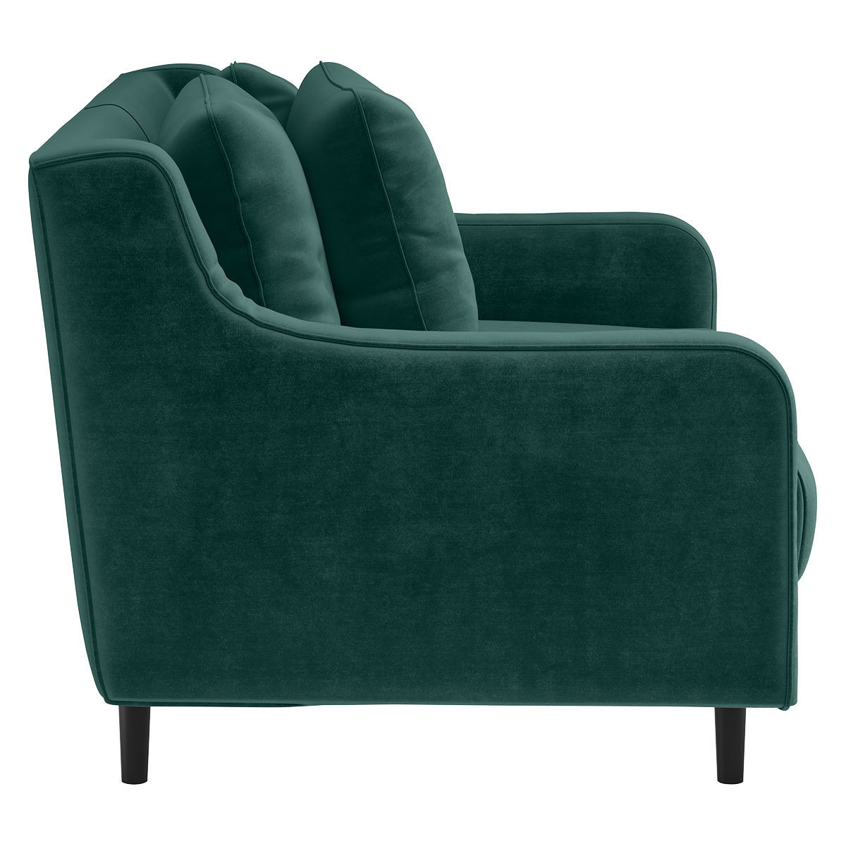Swift Emerald Green Velvet Loveseat Sofa, Green – image 4