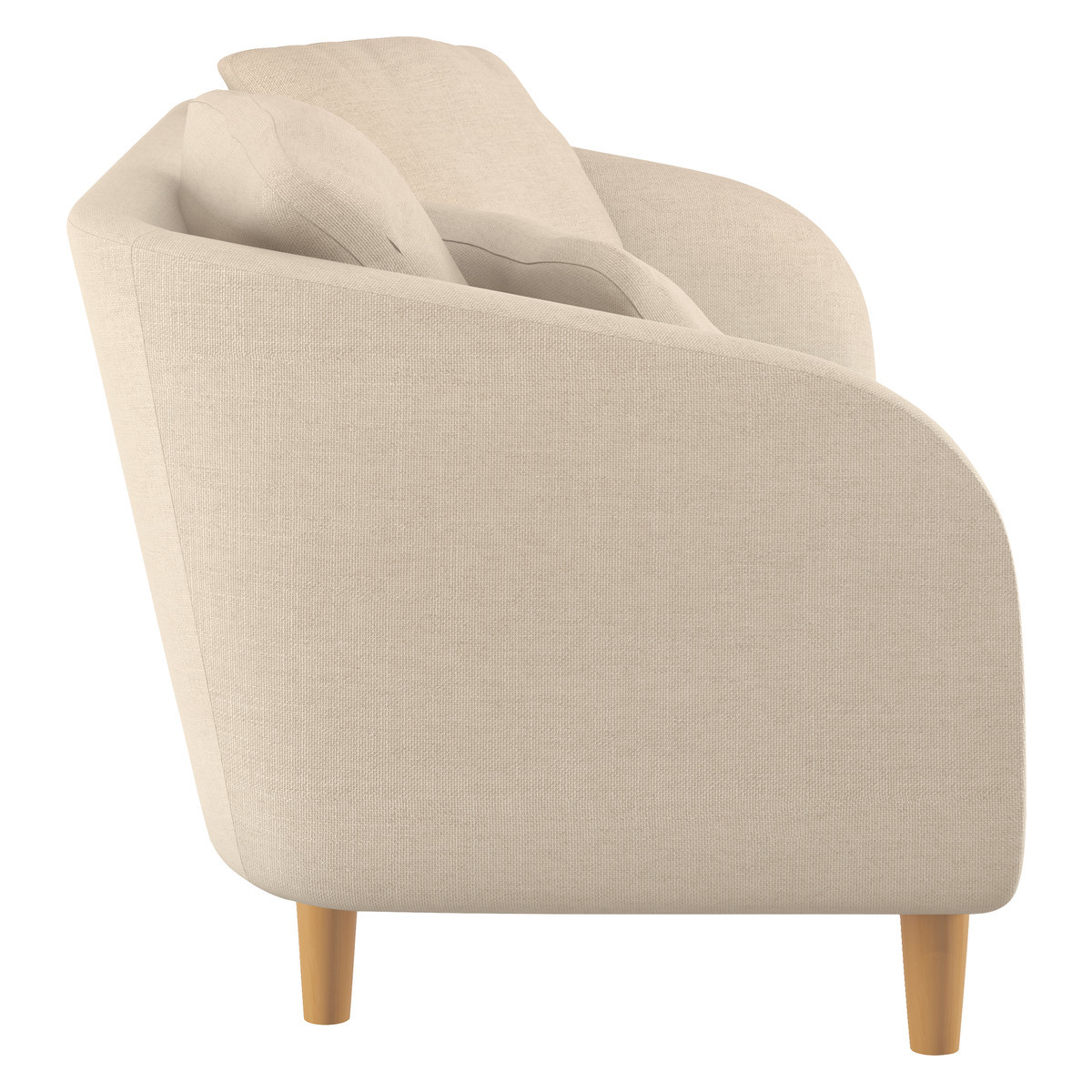 Colby Natural Italian Woven FaBric 2 Seater Sofa, Natural – image 4