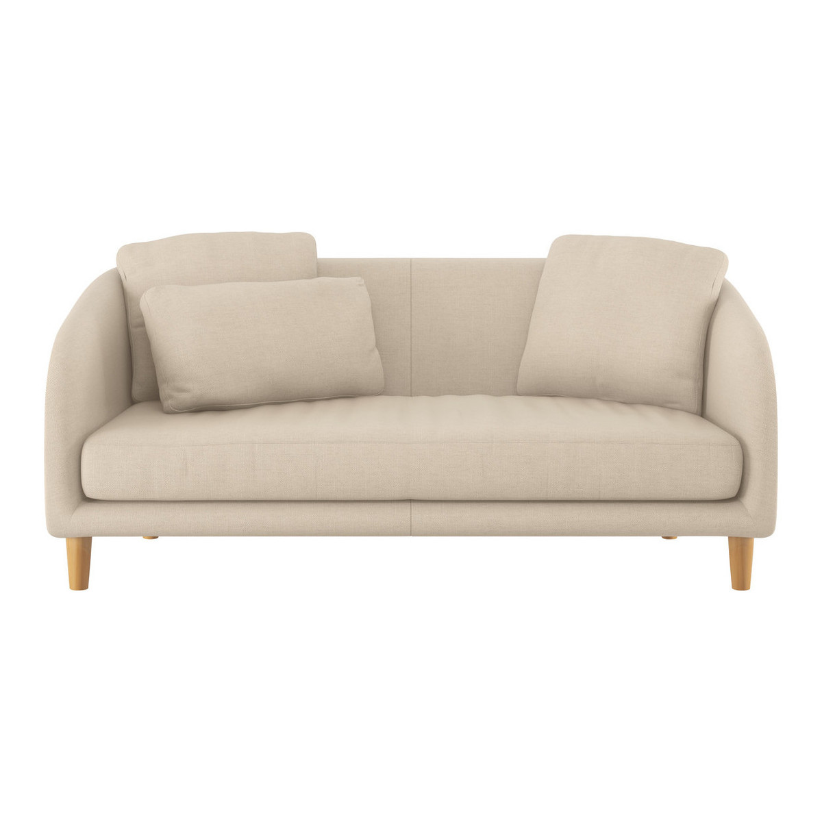 Colby Natural Italian Woven FaBric 2 Seater Sofa, Natural – image 1