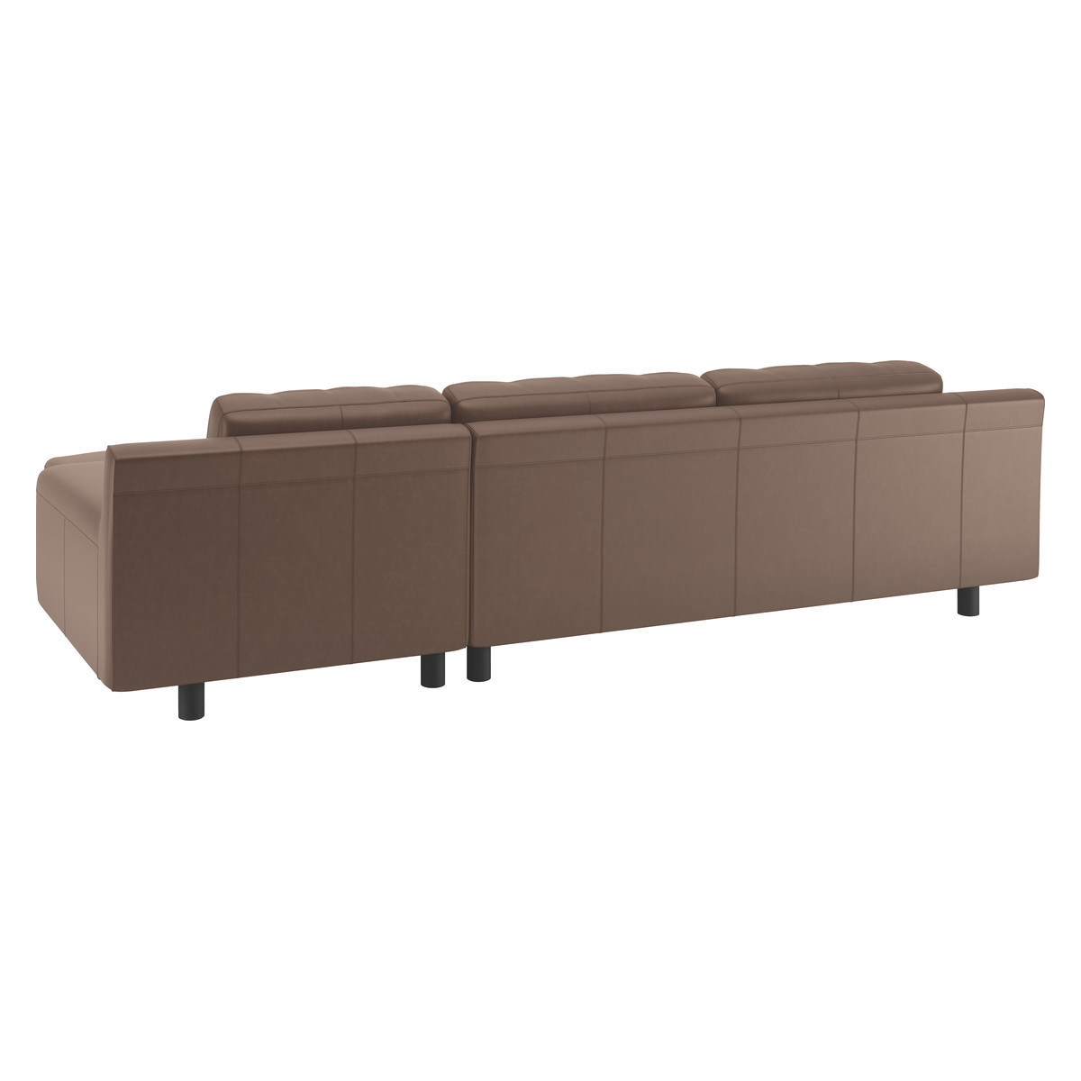 Hendricks Light Brown Luxury Leather Right Arm Chaise Sofa, Light Brown – image 5