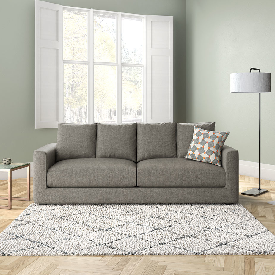 Rupert Orange Velvet 4 Seater Sofa, Orange – image 6
