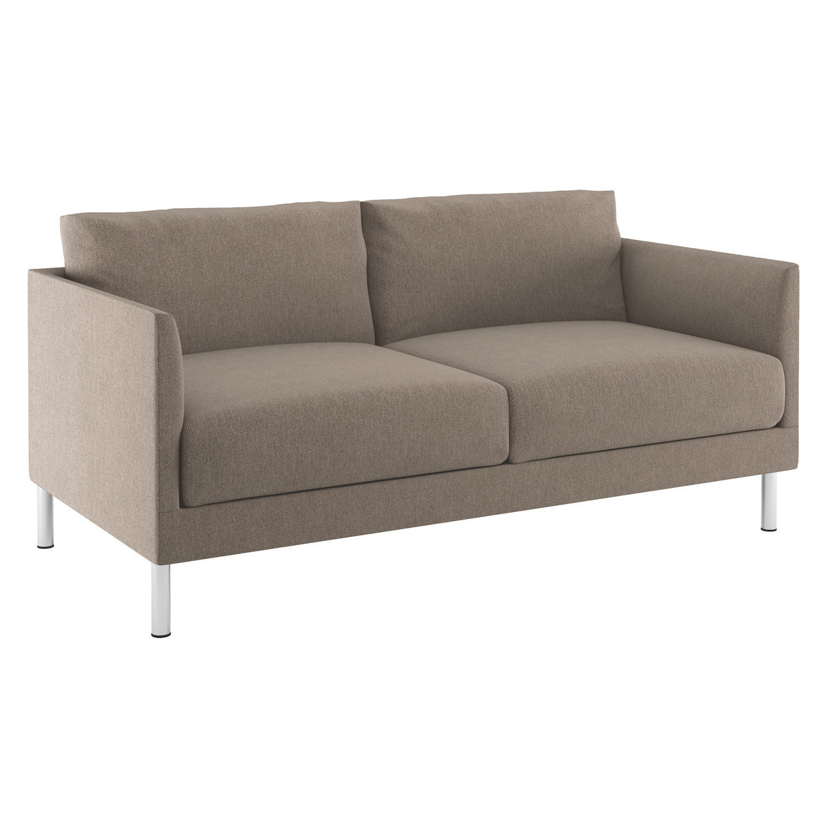 Hyde Natural FaBric 2 Seater Sofa, Metal Legs, Natural – image 3