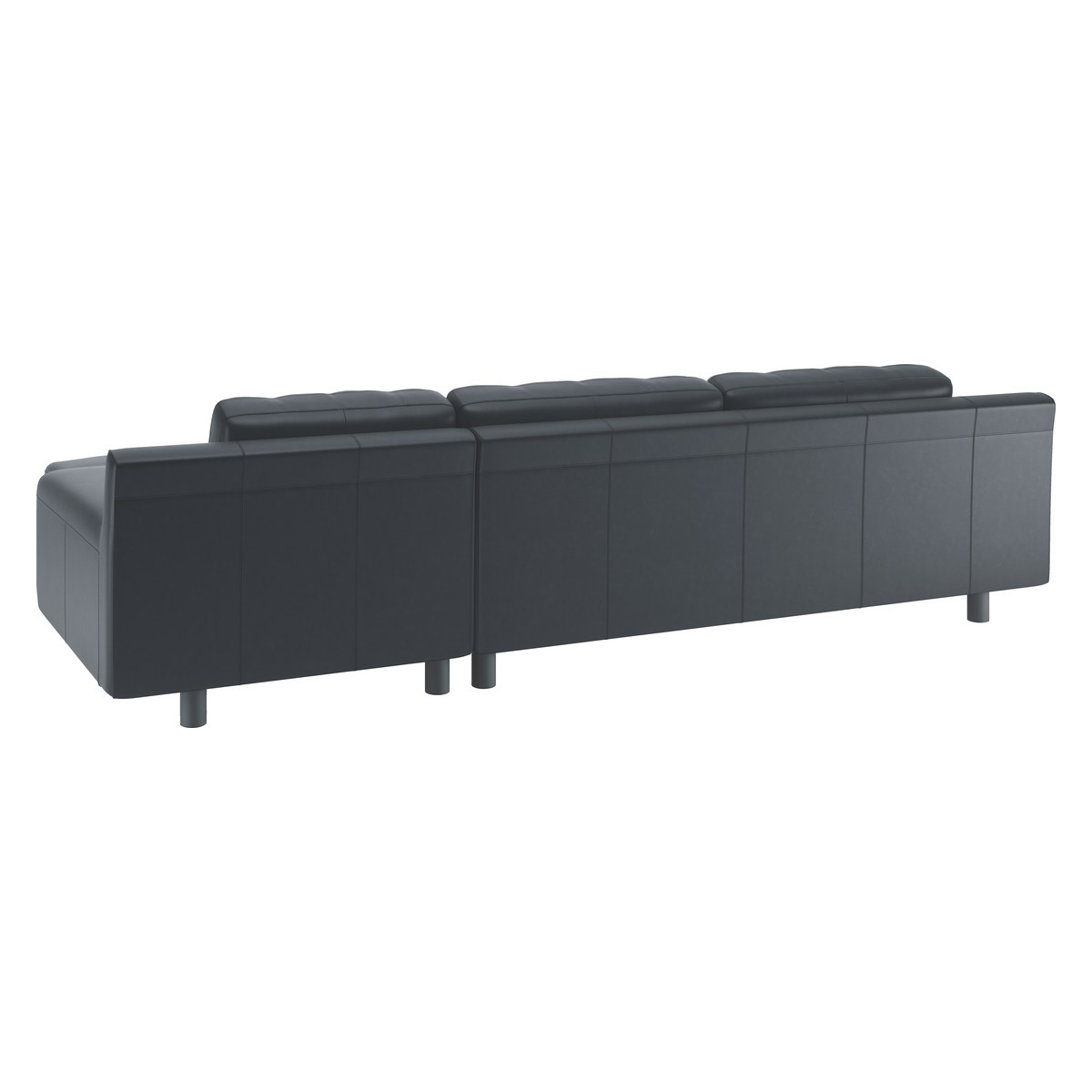 Hendricks Dark Grey Luxury Leather Right Arm Chaise Sofa, Grey – image 5