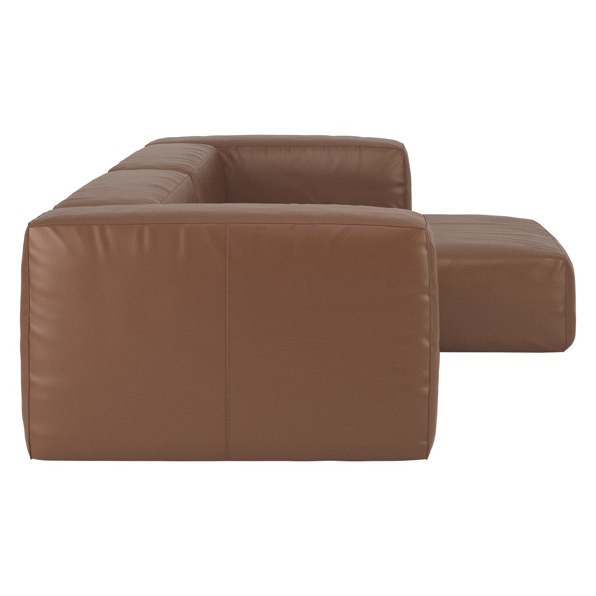 Opollo Light Brown Leather Small Right Arm Chaise Sofa Group, Light Brown – image 4