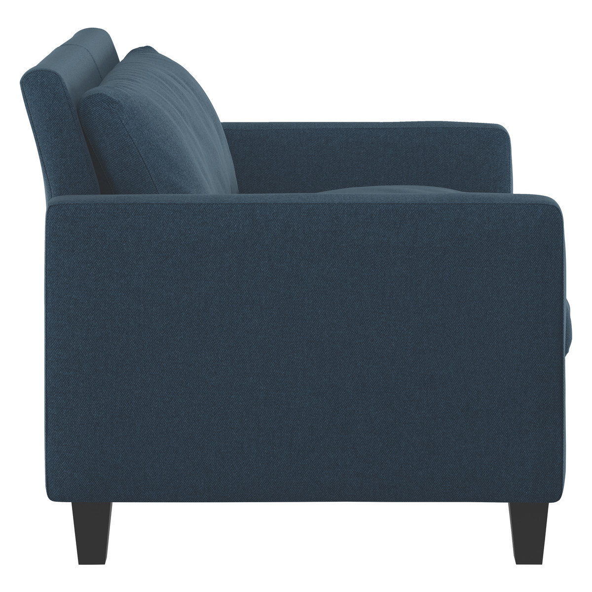 Chester Navy Blue Tweed Wool Mix Compact Sofa, Dark Stained Feet, Navy – image 3