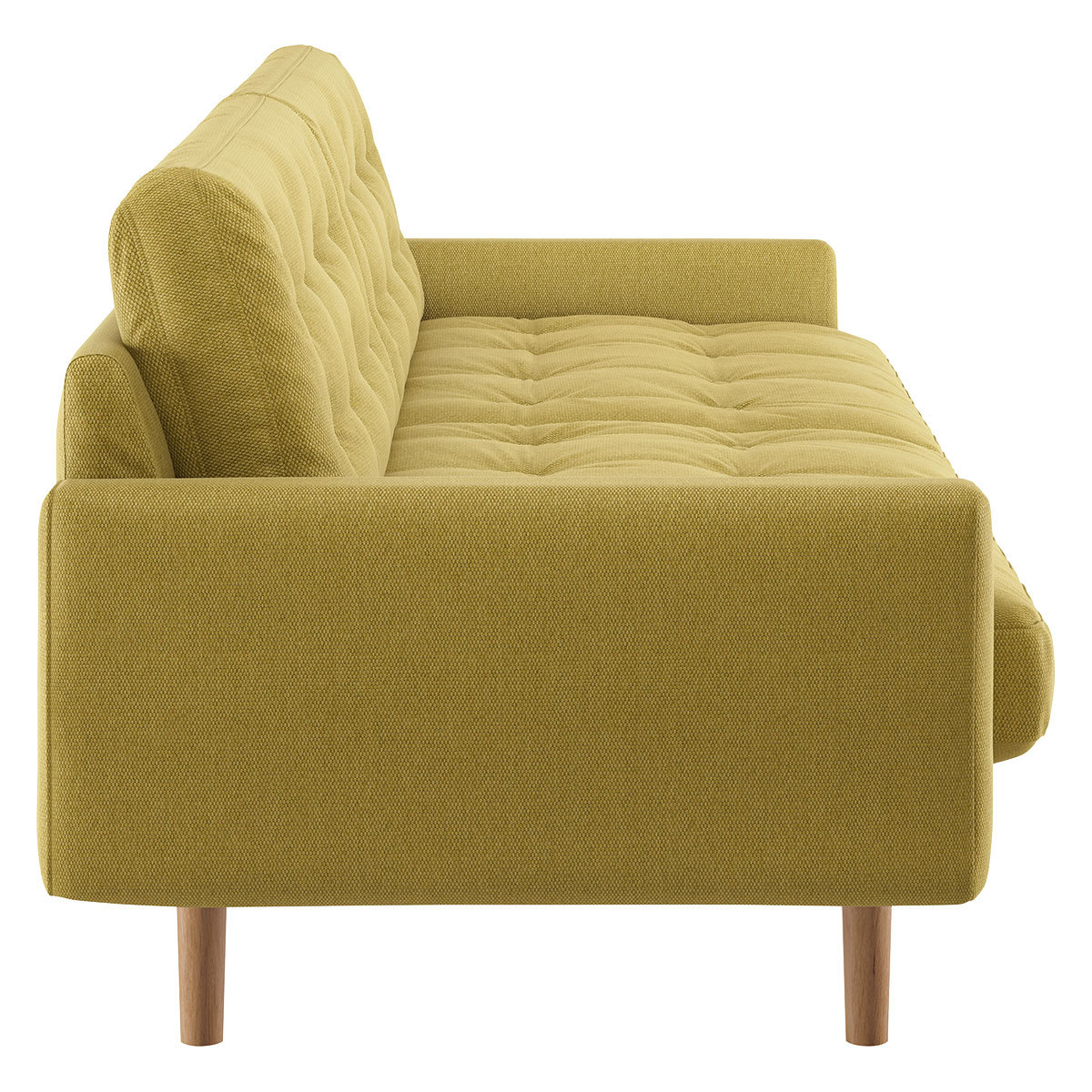 Fenner Saffron Yellow FaBric 3 Seater Sofa, Yellow – image 4