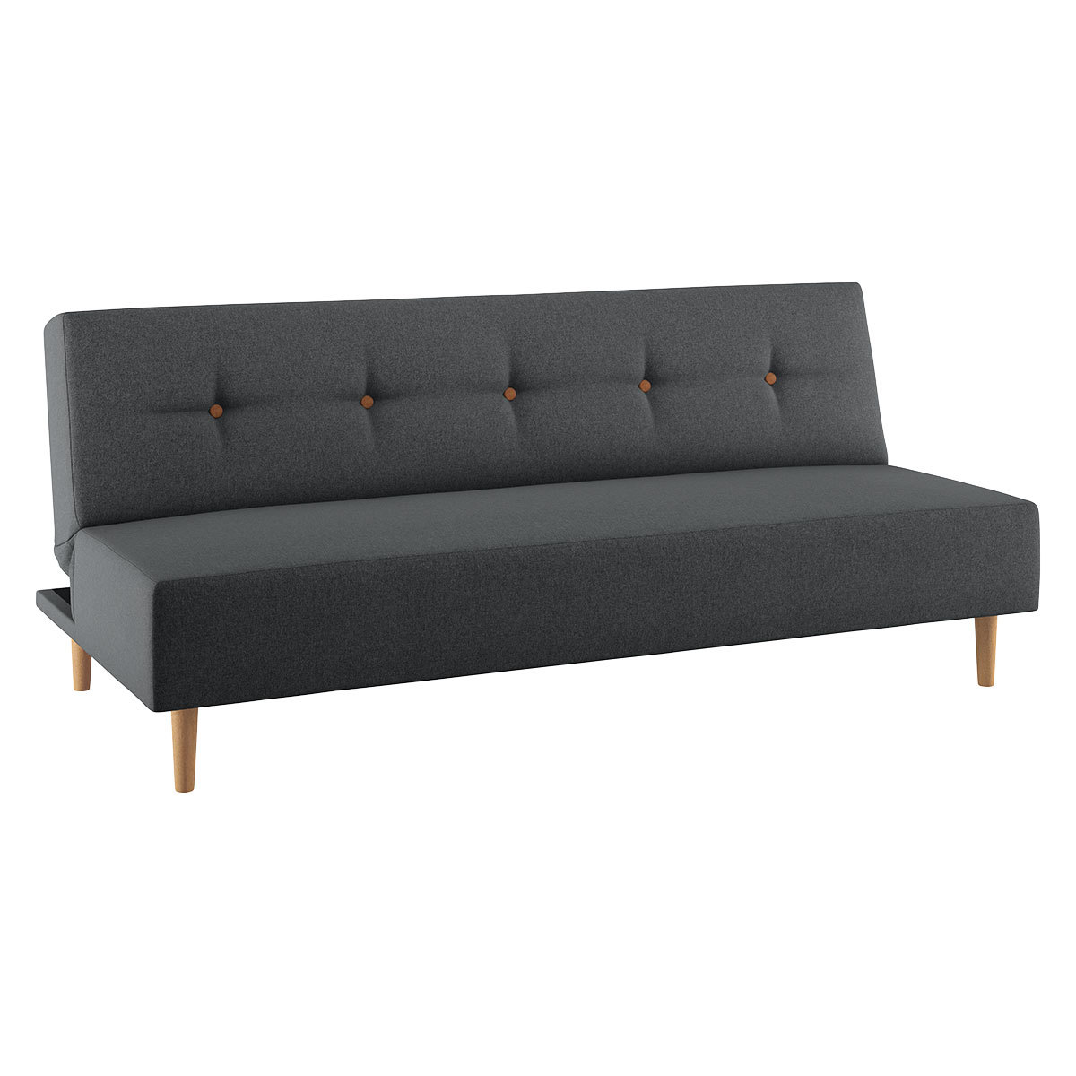 Axel Charcoal Grey FaBric 3 Seater Sofa Bed, Charcoal – image 4