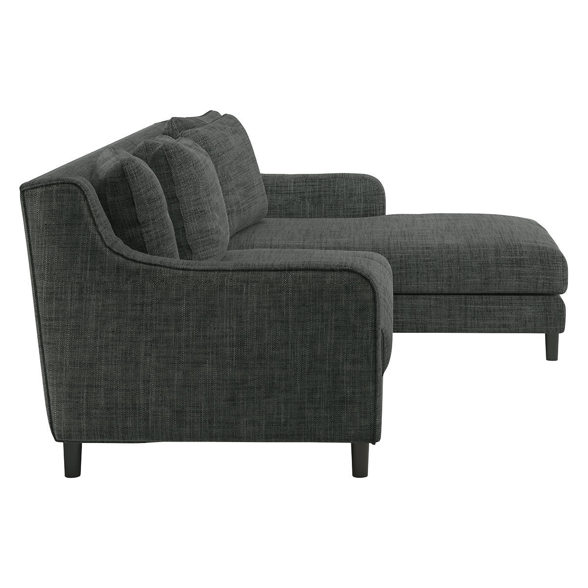 Swift Charcoal Grey FaBric Right Hand Chaise Sofa, Charcoal – image 4