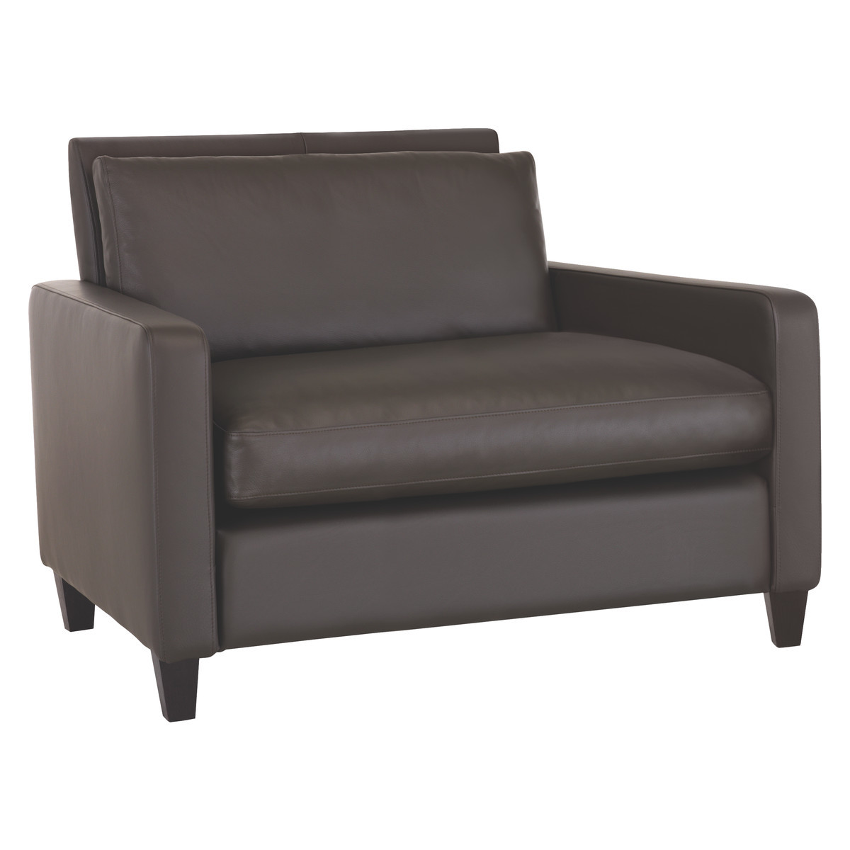Chester Brown Arredo Leather Compact Sofa, Dark Feet, Brown – image 3
