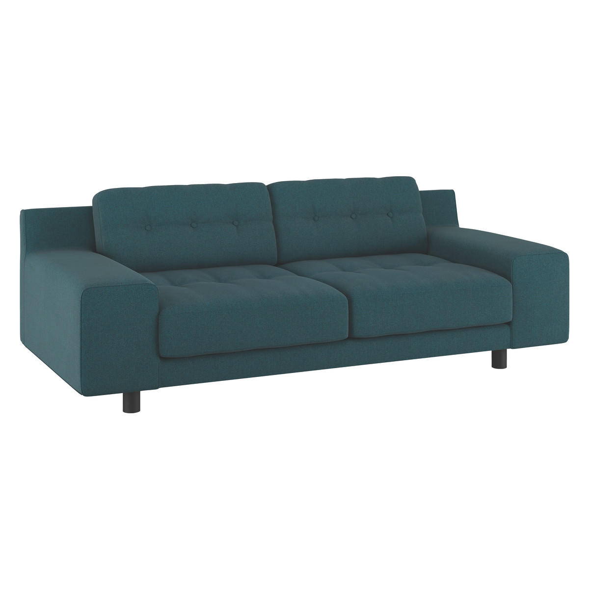 Hendricks Teal Green Herringbone Wool Mix 3 Seater Sofa, Green – image 3