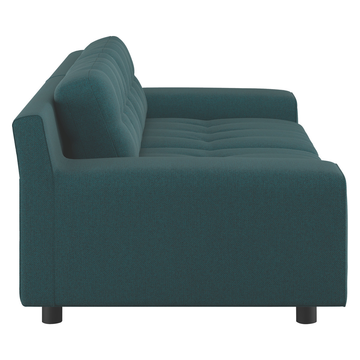 Hendricks Teal Green Herringbone Wool Mix 3 Seater Sofa, Green – image 4