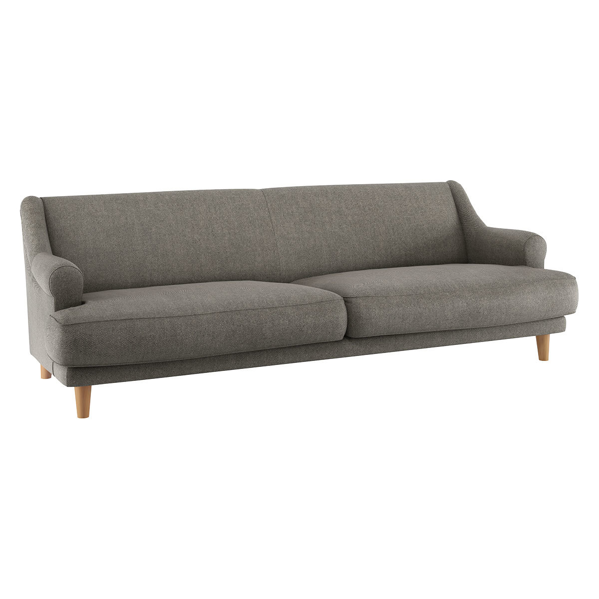 Townsend Natural Woven Stripe Linen 4 Seater Sofa, Linen Stripey – image 4