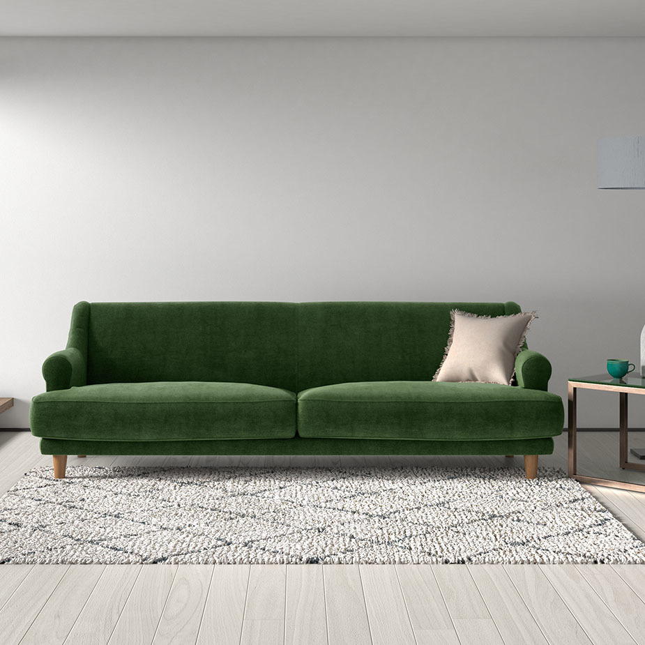 Townsend Natural Woven Stripe Linen 4 Seater Sofa, Linen Stripey – image 9