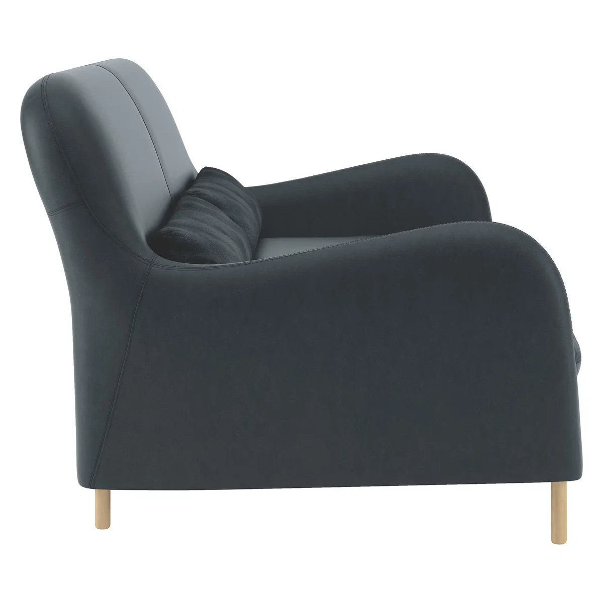Smithfield Dark Grey Luxury Leather 3 Seater Sofa, Grey – image 3