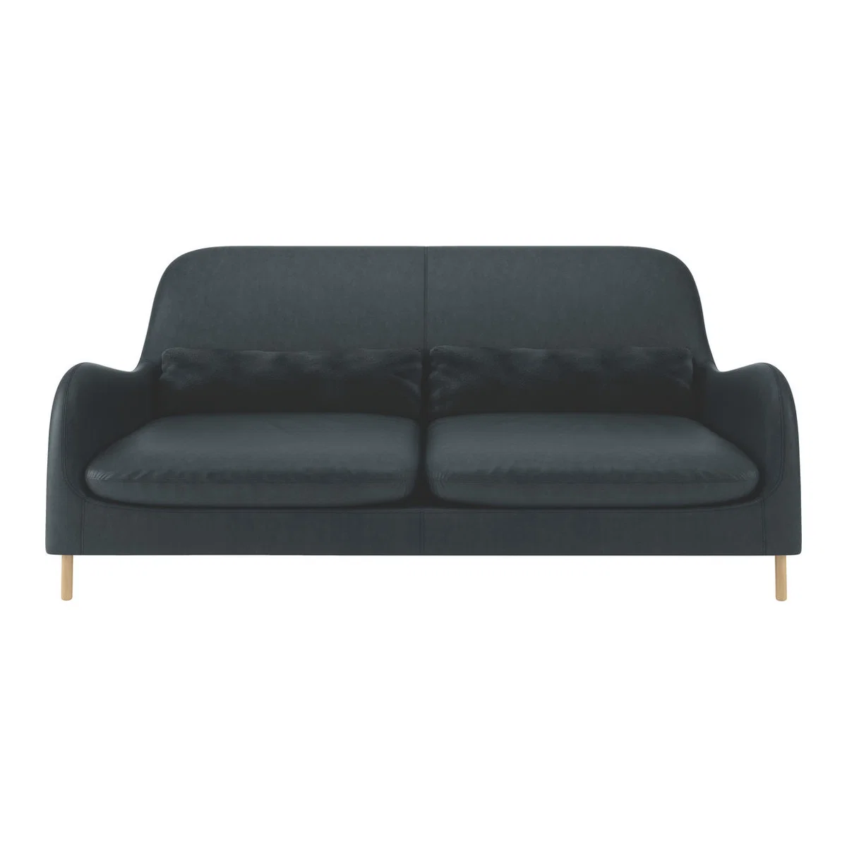 Smithfield Dark Grey Luxury Leather 3 Seater Sofa, Grey – image 1