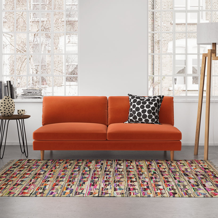 Teo Cobalt Blue 3 Seat Sofa, Blue – image 2