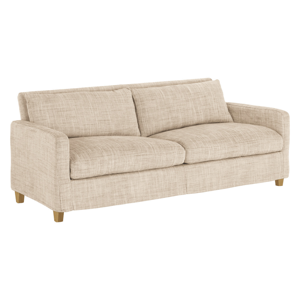 Chester Natural Italian Woven FaBric 3 Seater Sofa, Natural – image 4