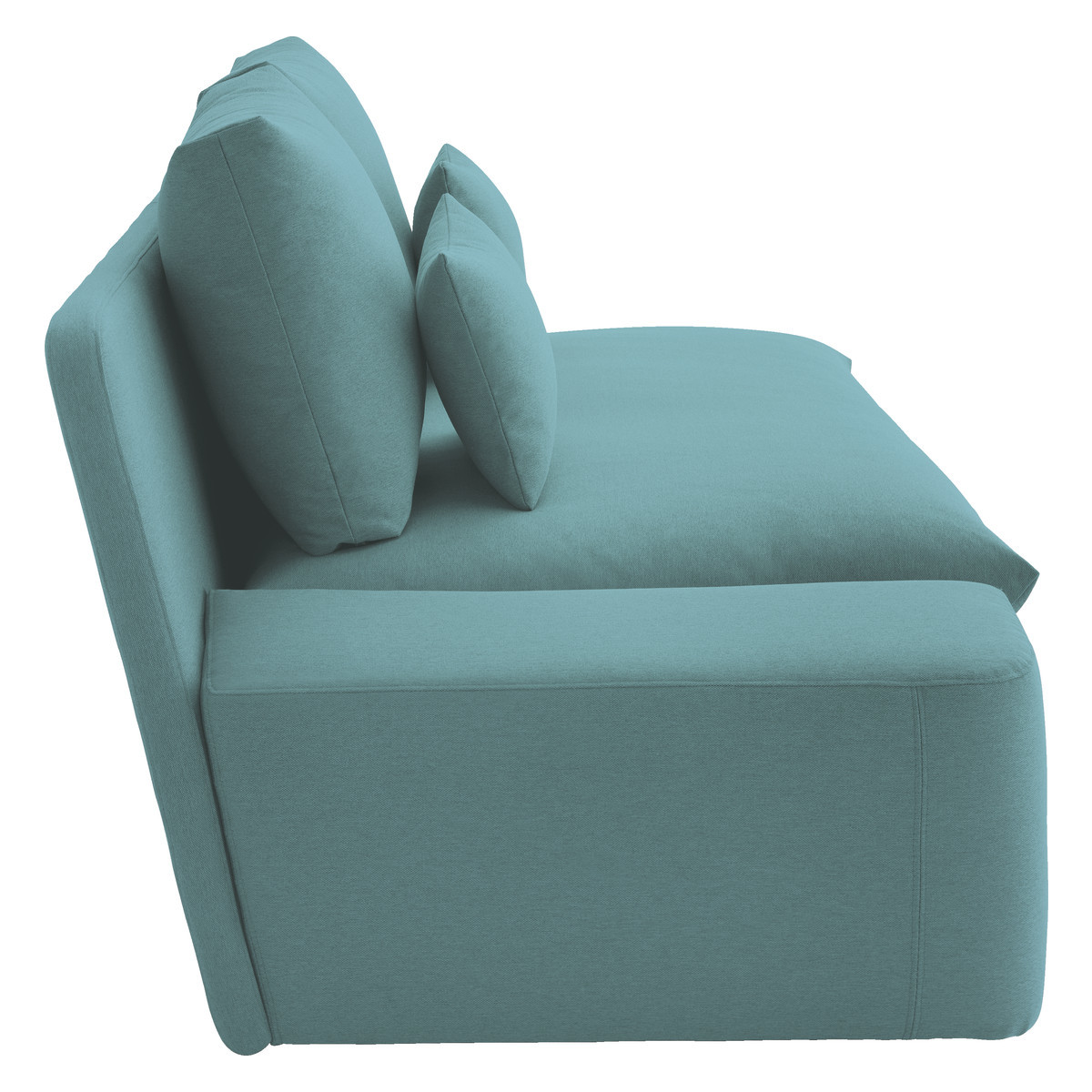 Kasha Teal Blue FaBric 3 Seater Sofa, Blue – image 4