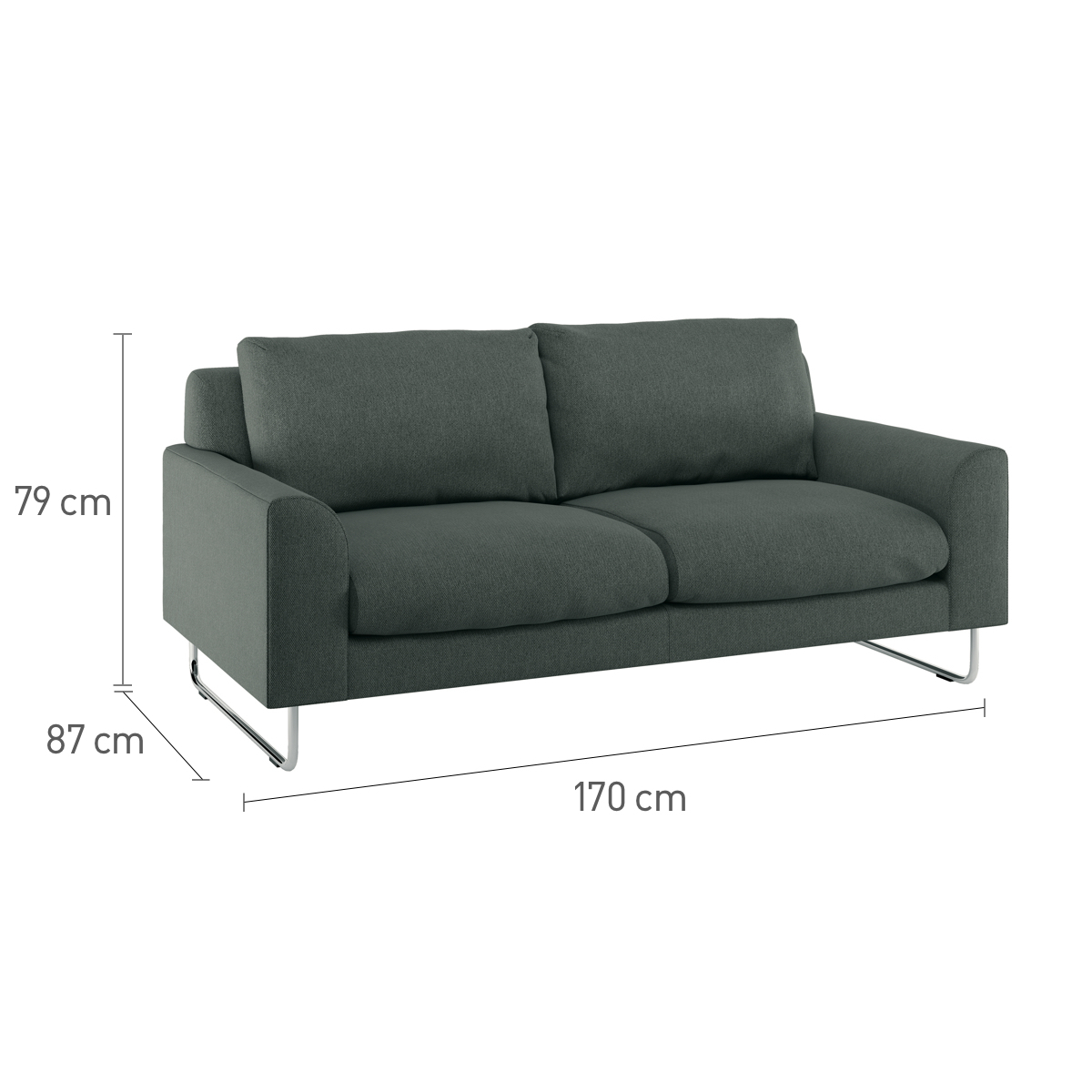 Lyle Tan Premium Leather 2 Seater Sofa, Tan – image 6