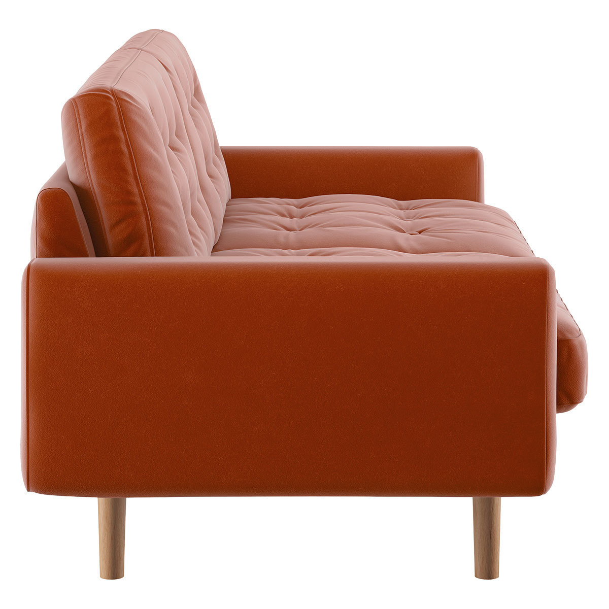 Habitat Fenner 2 Seater Velvet Sofa - Orange – image 4