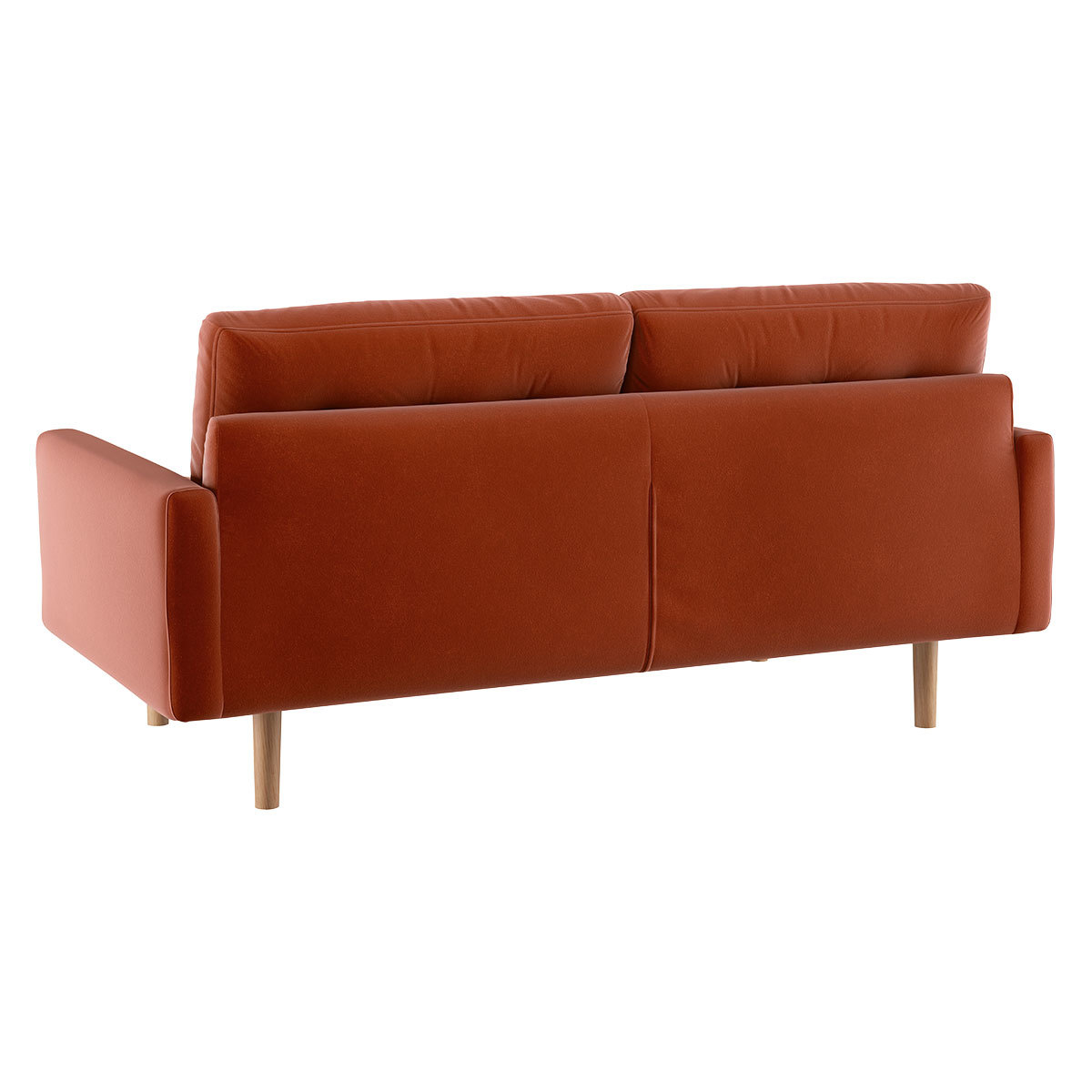 Habitat Fenner 2 Seater Velvet Sofa - Orange – image 5