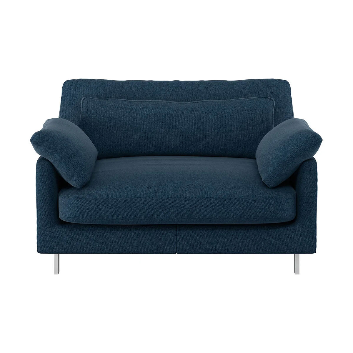 Cuscino Navy Blue Tweed Wool Mix Compact Sofa, Navy – image 1
