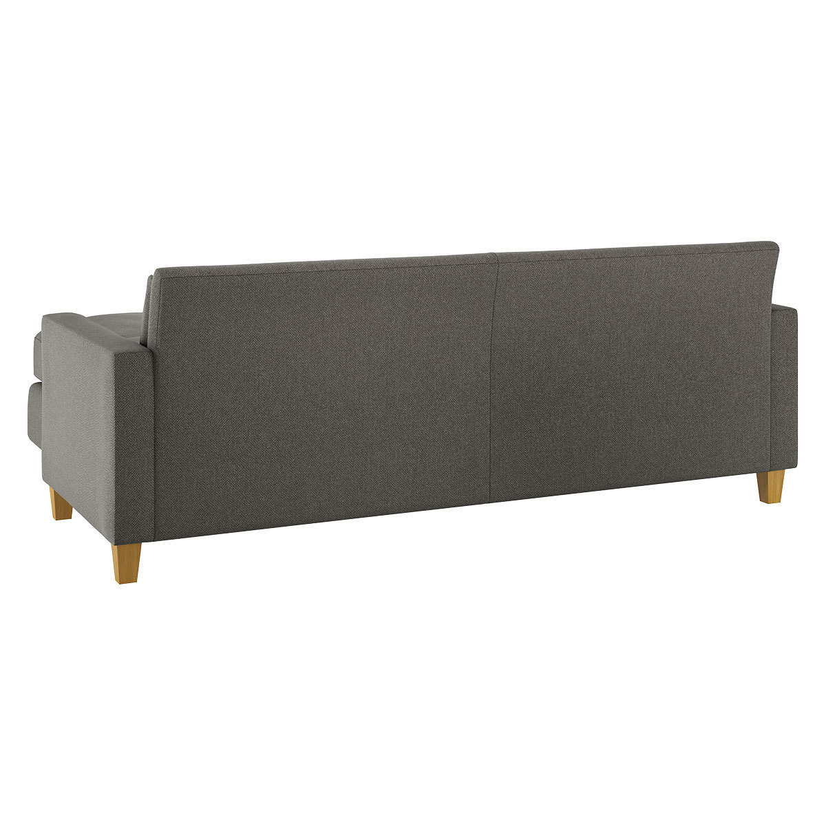 Chester Charcoal Grey Herringbone Wool Mix 3 Seater Sofa Chaise, Charcoal – image 5