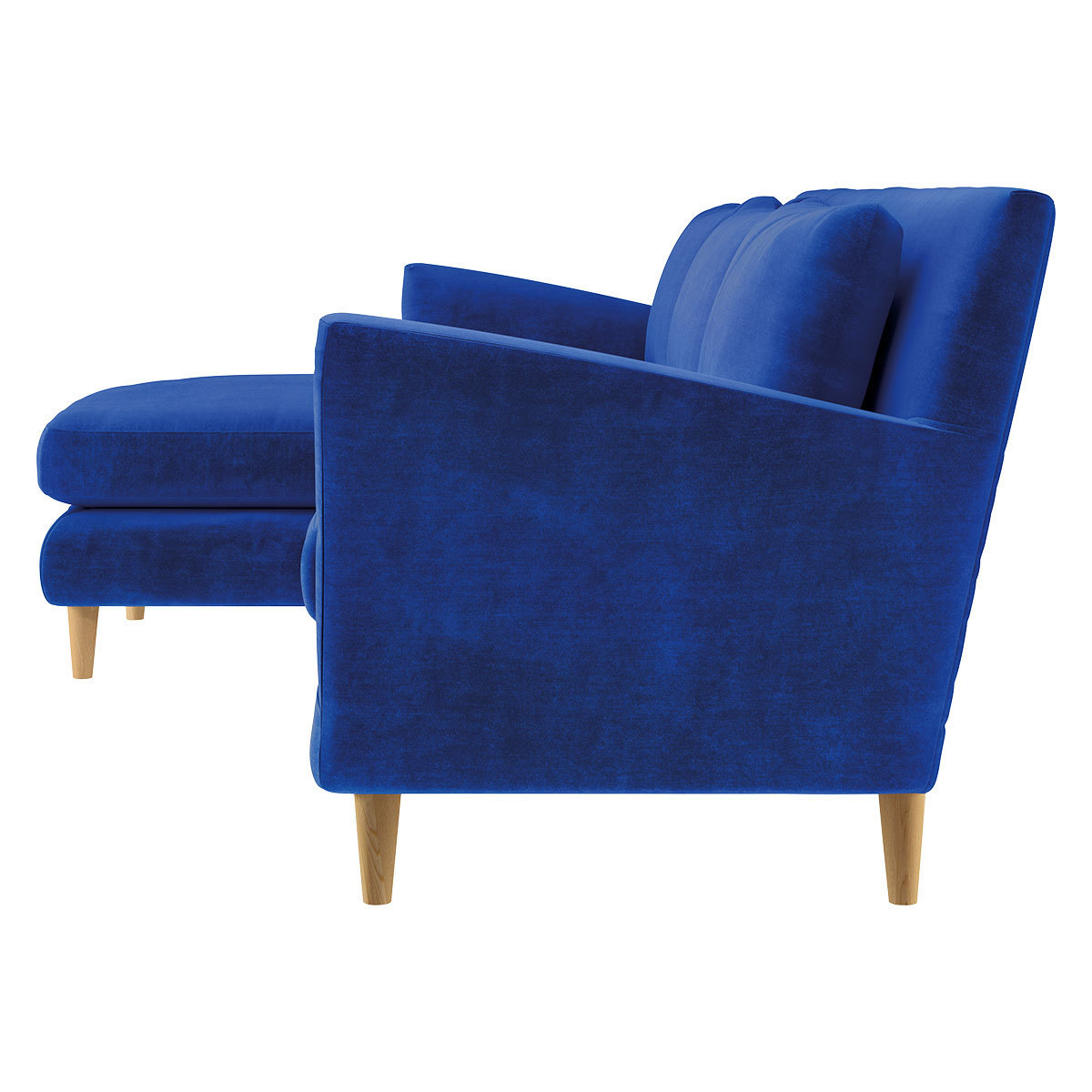 Keele Cobalt Blue Velvet Left -Arm Chaise Sofa, Blue – image 4