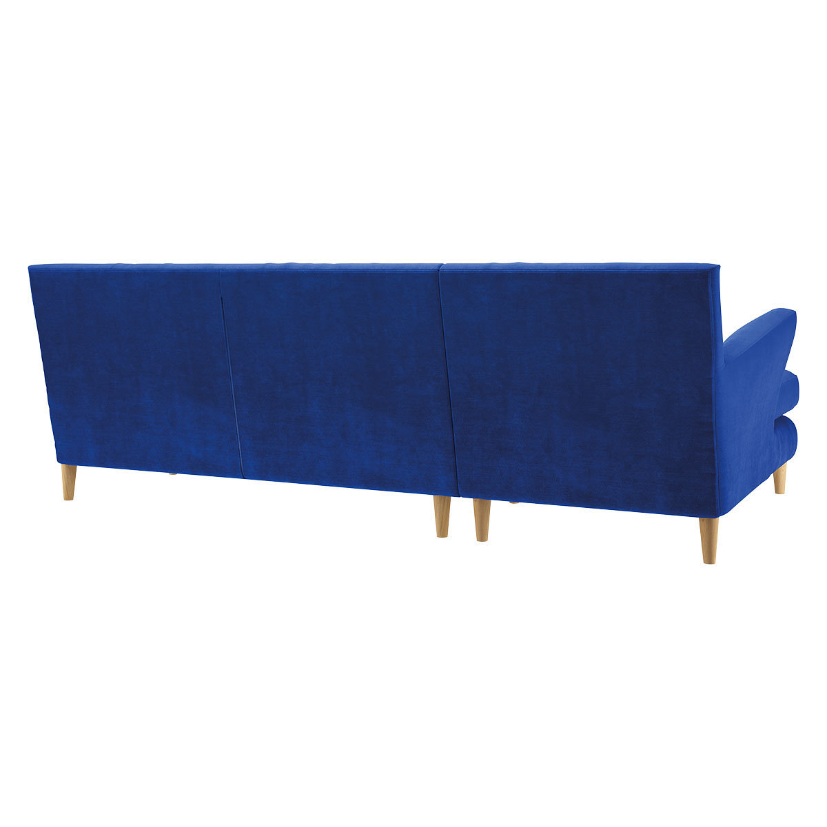 Keele Cobalt Blue Velvet Left -Arm Chaise Sofa, Blue – image 5